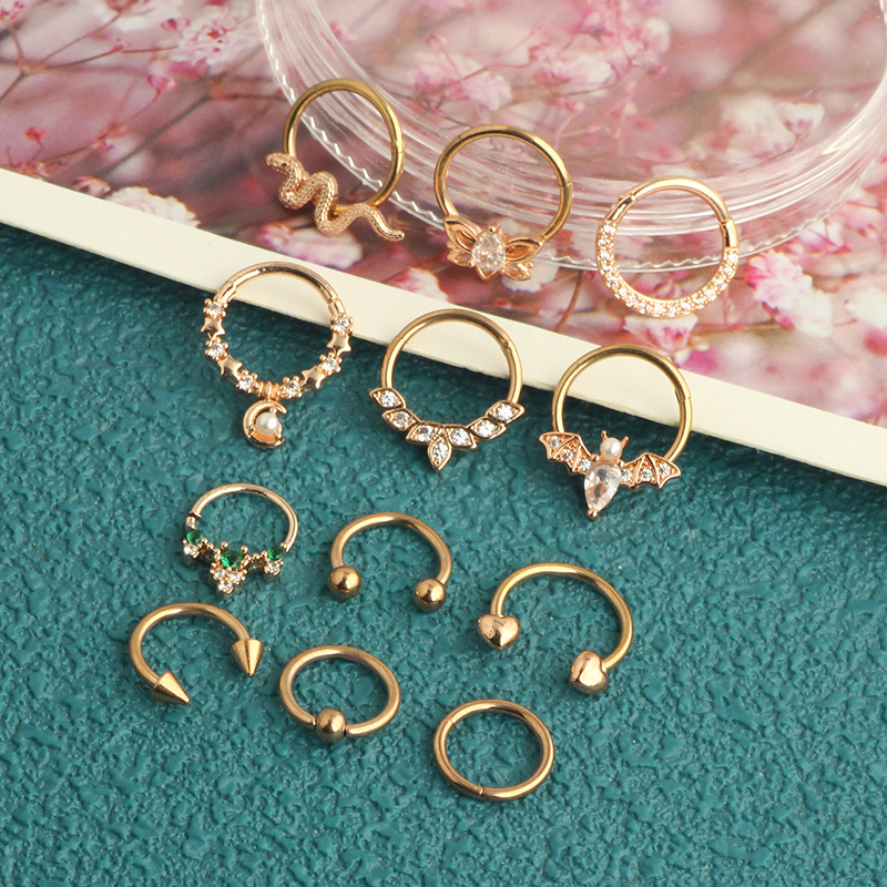 Labret piercing jewelry detail image