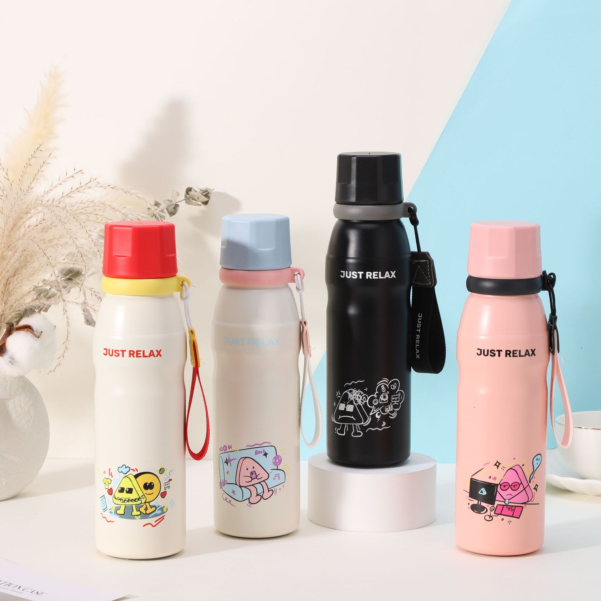 Customized 316 Stainless Steel Insulated Cup, Cute And Stylish For Girls, With Handle, Portable Outdoor Straw Top Quality Water Cup_voghion.com