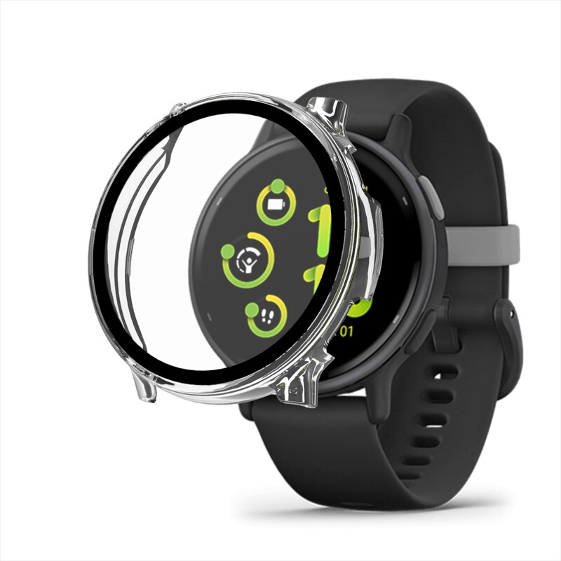 Suitable for Garmin Watch Protective Case, Suitable for Garmin Vivoactive 5 Pc+Tempered Glass Integrated Case