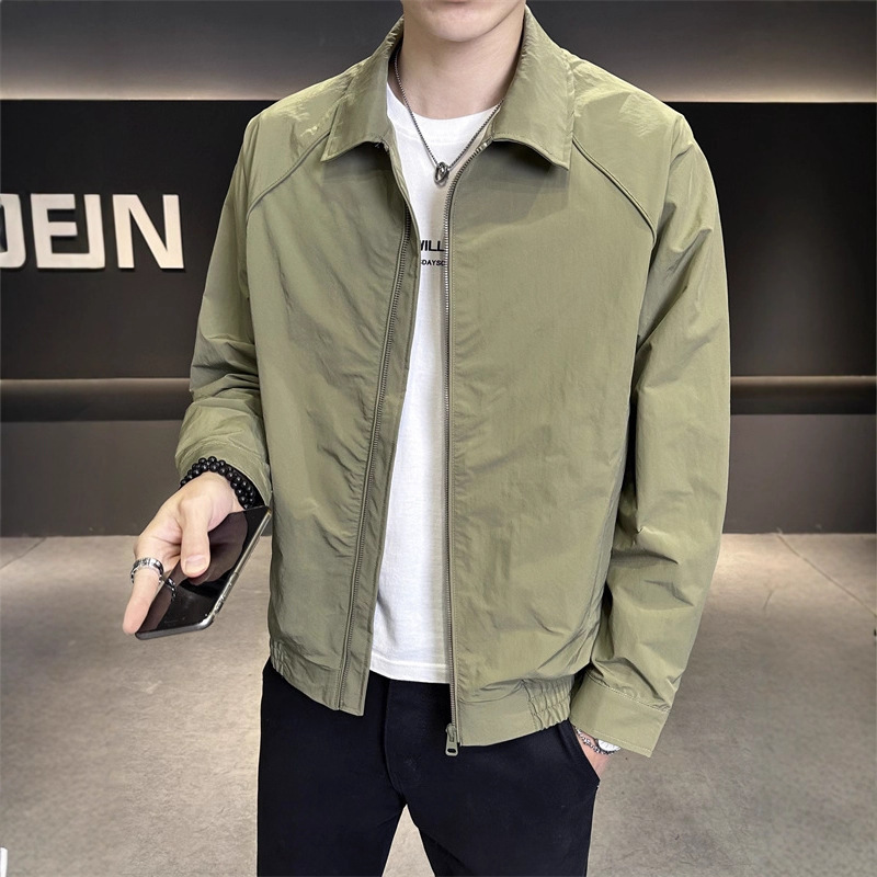2025 New American Work Jacket Men's Lapel Jacket High-End Versatile Loose Detroit Autumn Clothes