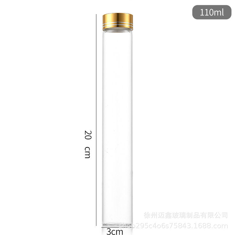 30mmねじ口金蓋巻き縁透明瓶虫草ガラス瓶密封試薬瓶沈香線香包装瓶卸売り|undefined