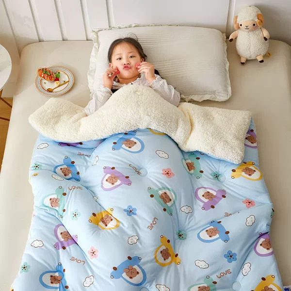Cute little bear [knitted + sherpa] double layer spring and autumn
