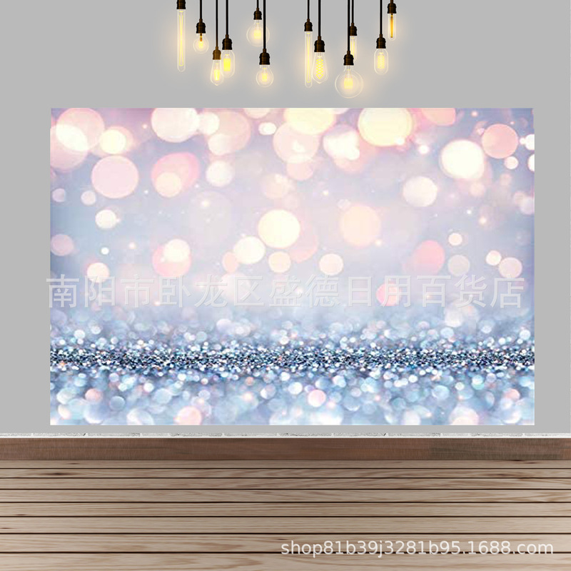 Cross-border silver and white spot scattered photography background baby bridal shower birthday party decoration banner background cloth