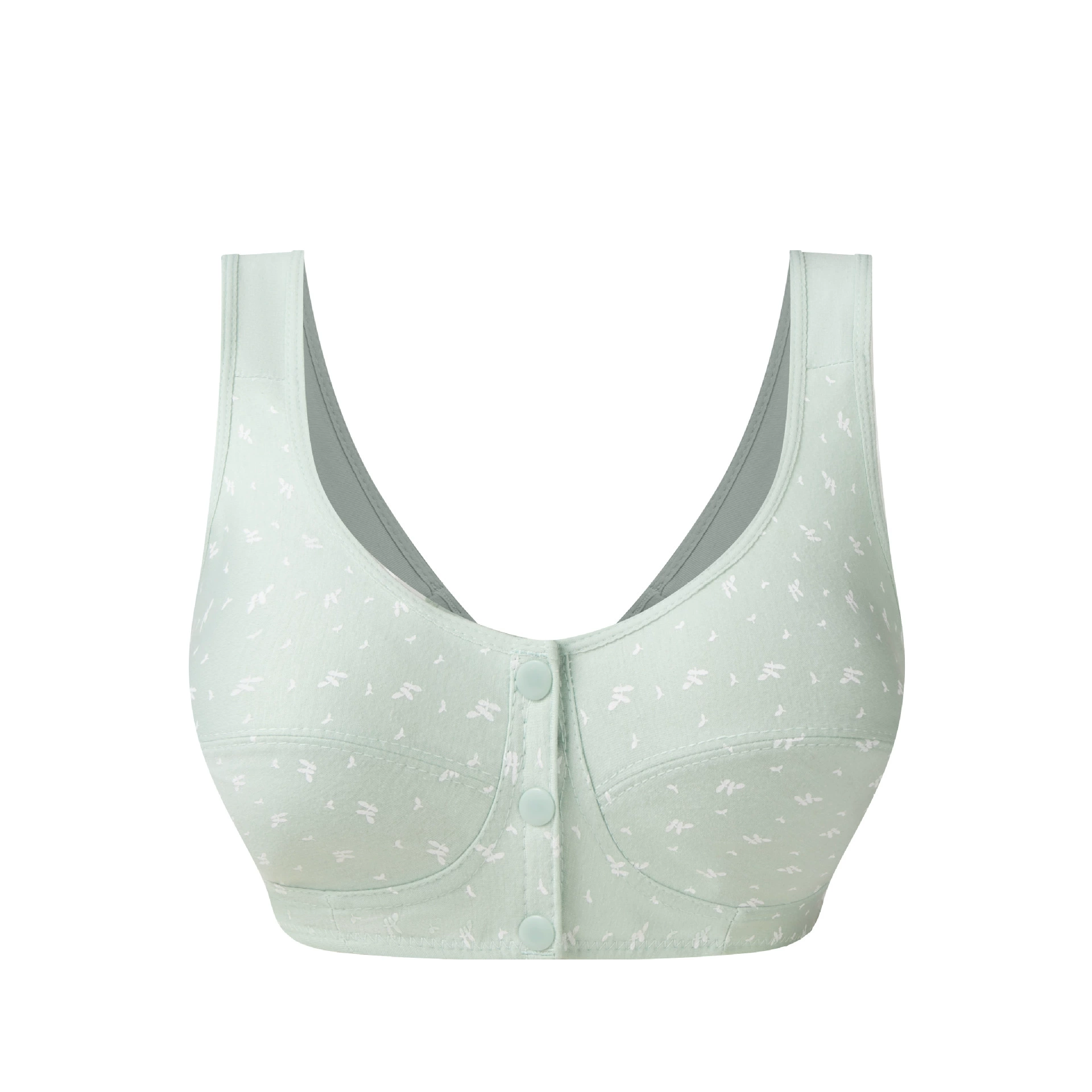 Wireless Front‑Closure Bra Top — Plus‑Size Tank Underwear for Middle Age, Thin Support