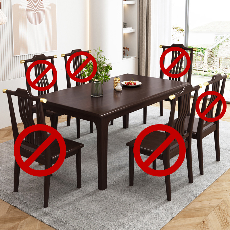 Mesa de comedor de ébano
