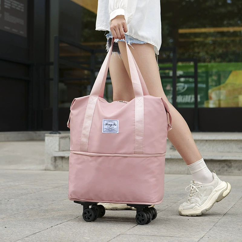 Capacious universal travel bag, luggage set, for students