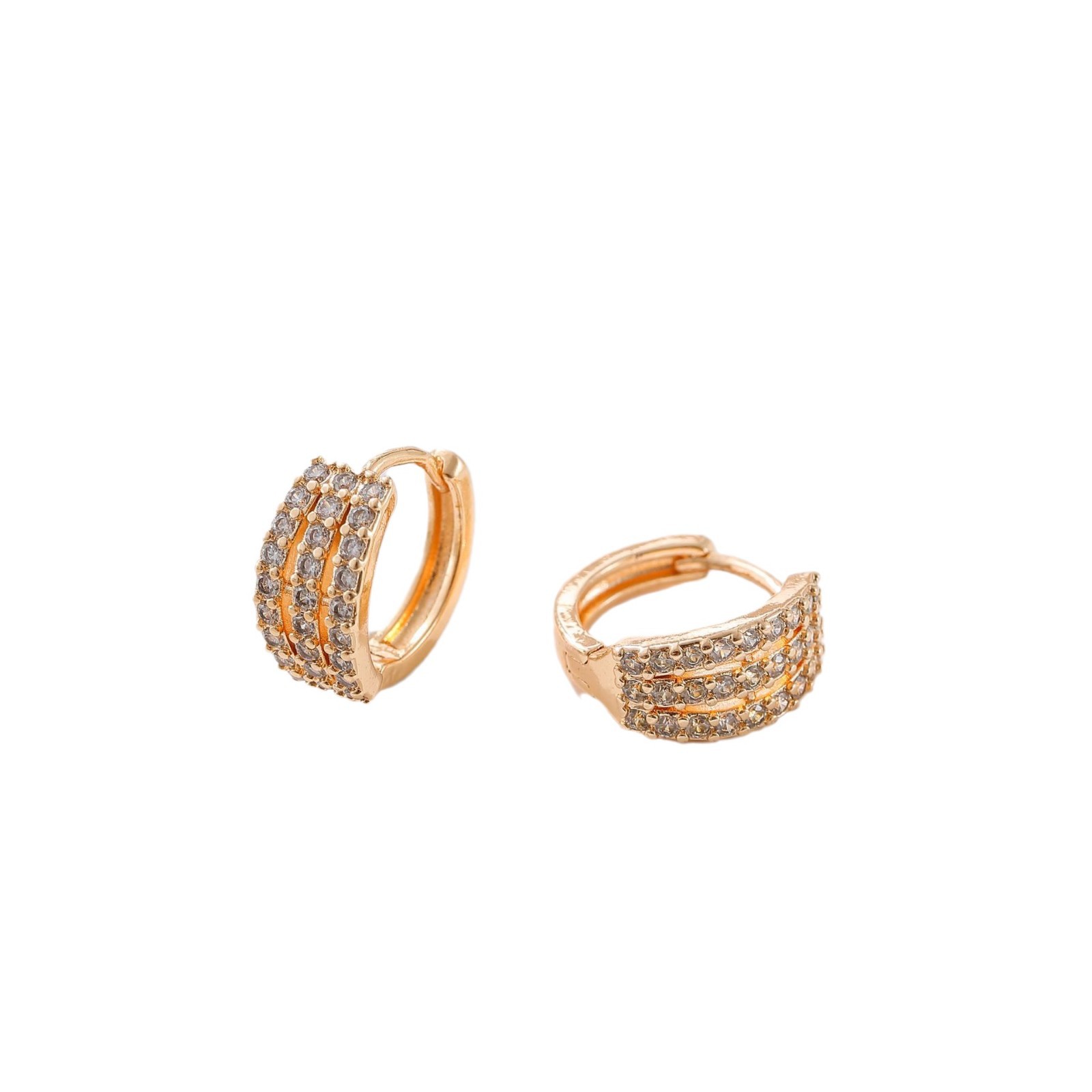 Europa y los Estados Unidos transfronterizos micro aretes de zirconio ligero nicho de lujo diseño único de bucles de orejas simple aretes de alta sensación