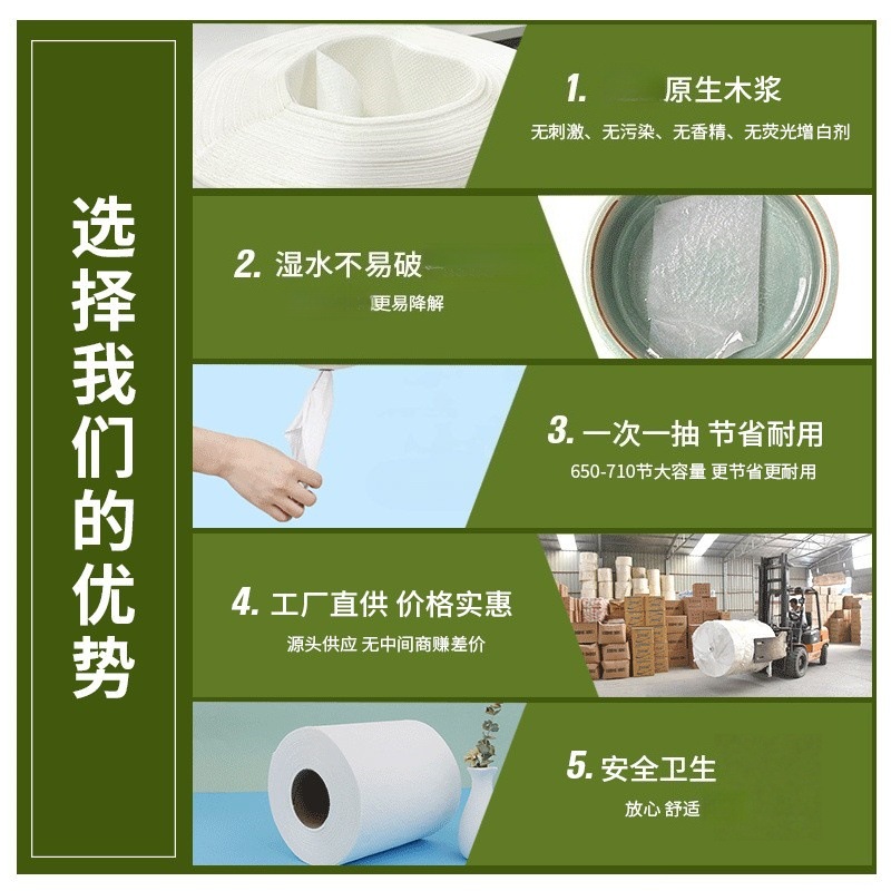 Venta al por mayor hotel centro comercial especial rollo toalla de mano edificio de oficinas centro de propiedad de extracción Toalla de mano de una sola capa engrosada