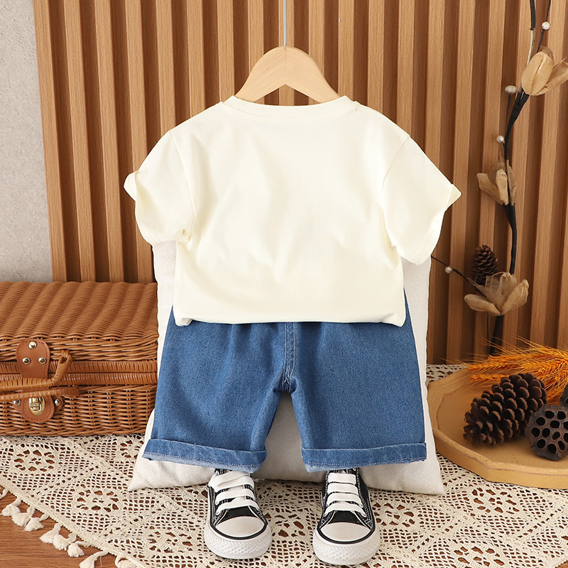 Bestseller Children's Cartoon Short-Sleeve 2026 New Stylish Infant Summer Outfit Two-Piece Set For 1-5 Year Olds ALYCExiyuebaobao_voghion.com