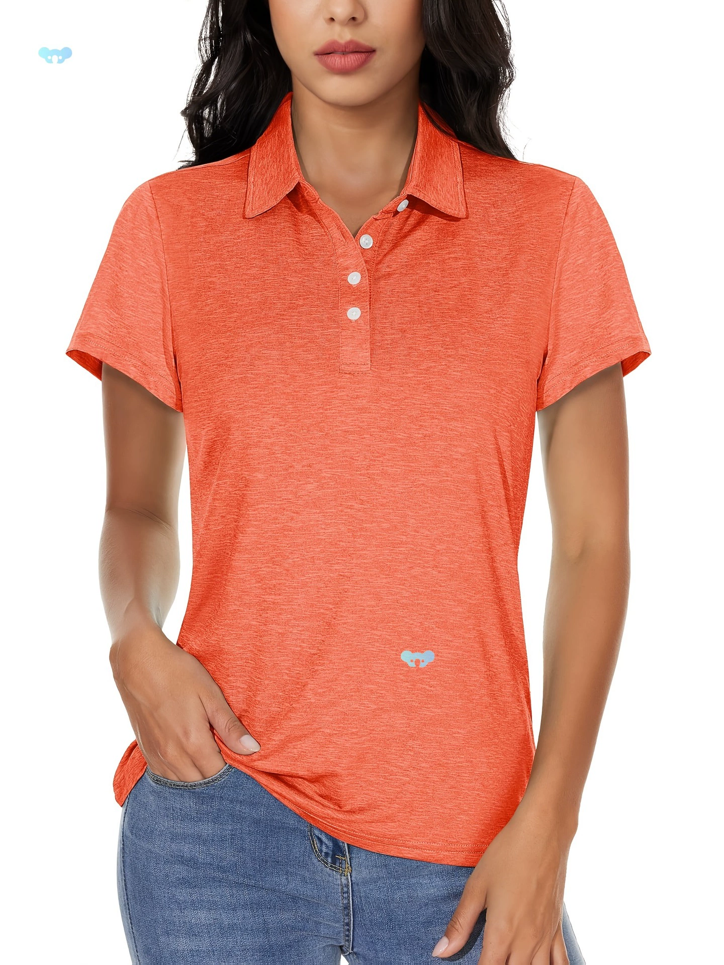 Лёгкая быстросохнущая женская рубашка для гольфа, короткий рукав, дропшиппинг