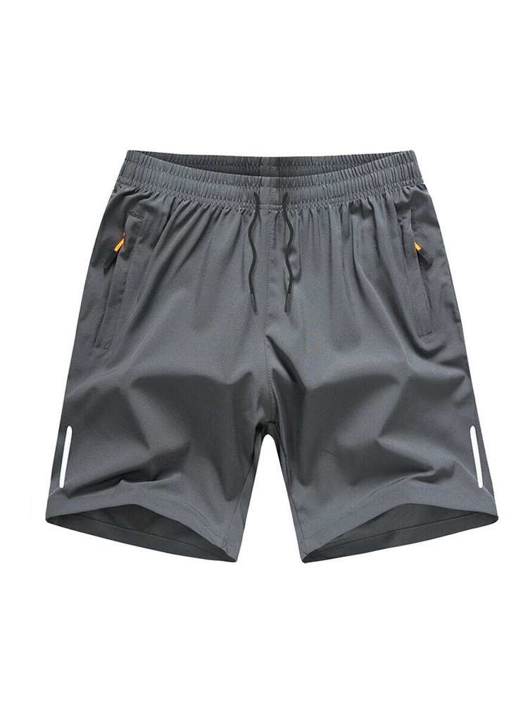 Pantalones cortos deportivos de seda de hielo para hombre, pantalones cortos informales holgados y transpirables de secado rápido para hombre, pantalones cortos de verano de cinco puntos para correr, transpirables y de secado rápido.