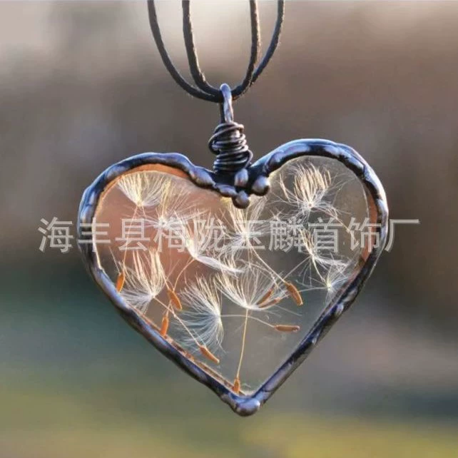 Независимая станция Новое ожерелье с пожеланием одуванчика креативное ожерелье с пожеланием любви одуванчика