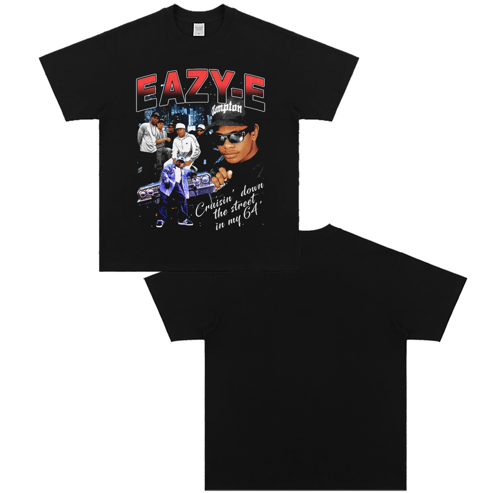 West Coast Rap N.W.A. Digital Direct Jet Washing Made Old American Retro Little Neck Camiseta image 9