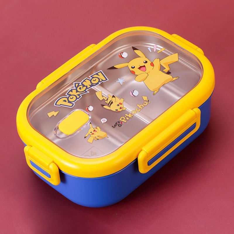 Caja de almuerzo de dibujos animados con tazón de sopa 304 compartimiento de acero inoxidable caja de almuerzo grado alimenticio empleado de oficina estudiante caja de almuerzo portátil