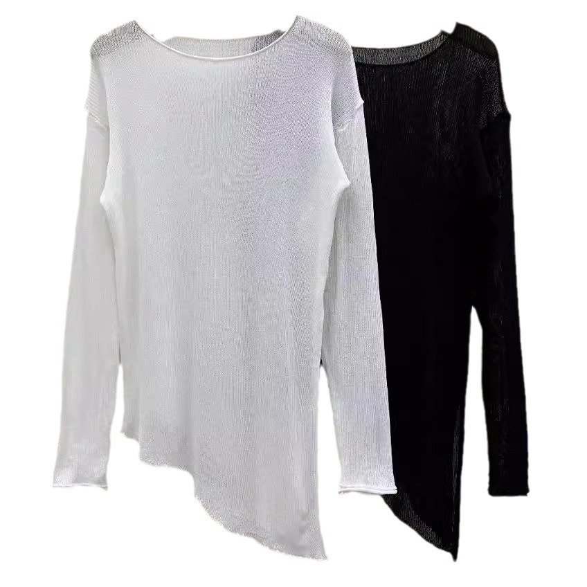 This year's popular trend is beautiful thin sweaters, gentle soft sticky knitted base shirts, long sleeved tops for_voghion.com