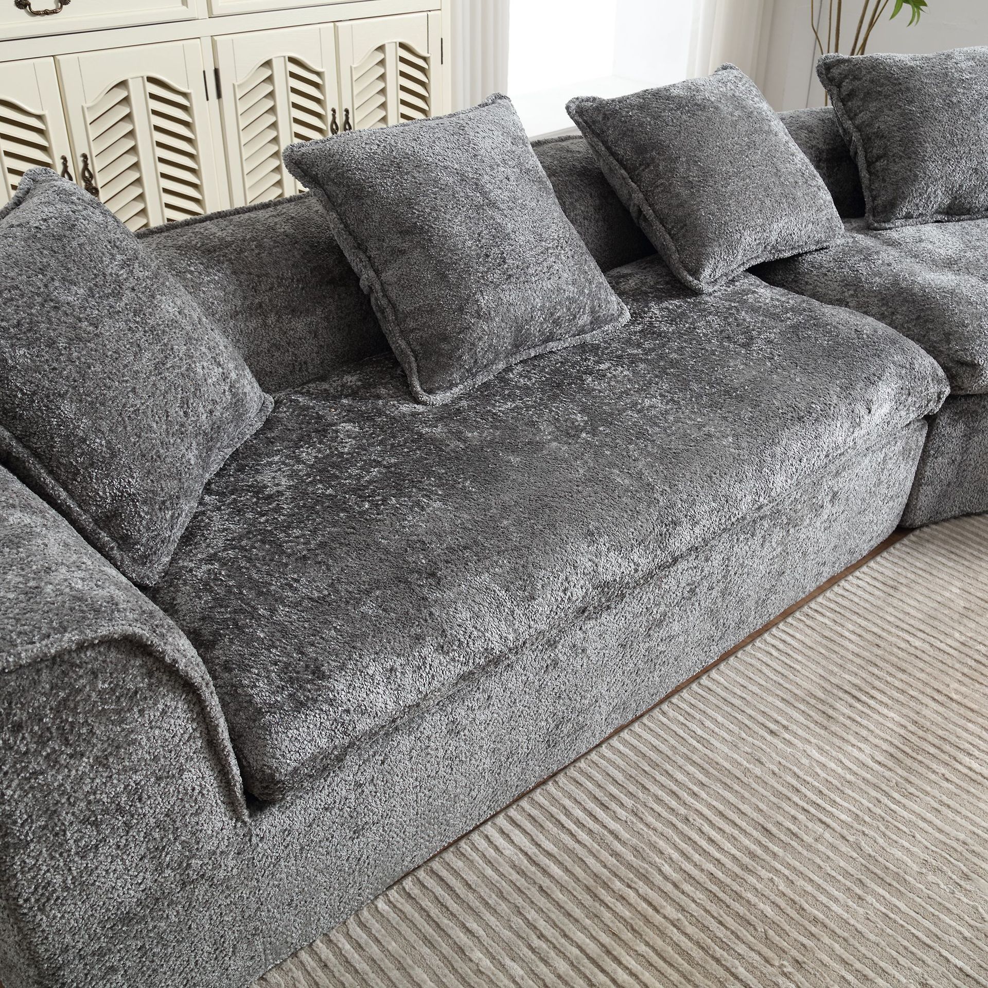 Sofá de tela de estilo japonés perezoso residencias sofá de lino retro simple desmontable completo sofá de tres personas