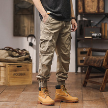 工装裤男潮牌宽松耐磨耐穿2024新款男女同款纯棉束脚显瘦休闲长裤