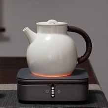 德茗堂猫眼二代电陶炉茶炉智能静音烧水台湾白陶壶家用小型煮茶器