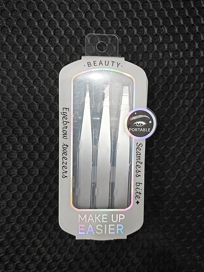 LMLTOP Multi-functional Eyebrow Clipper Set of 3 pieces, stainless steel flat and slanted eyebrow clippers, eyebrow shaping and beauty tools JJF18 undefined