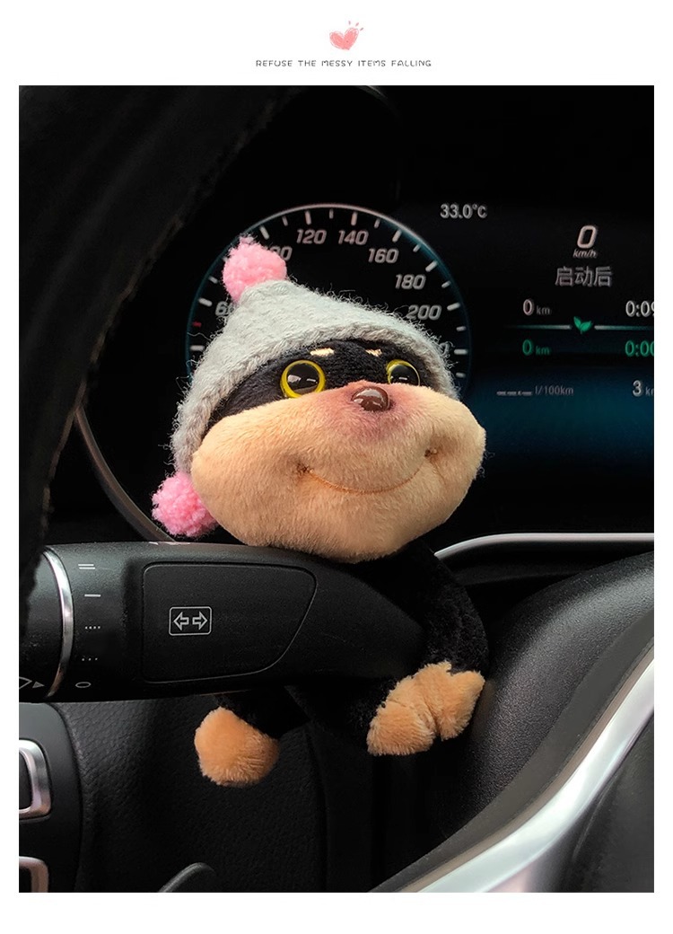 Cute Bee Dog Car Fender Decoration Car Doll Wiper Turn Signal Car Interior Accessories Ornaments for Women