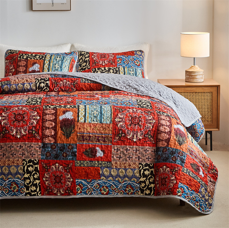 Bohemian Bedding Set With Digital Print For Bedroom Decor_voghion.com