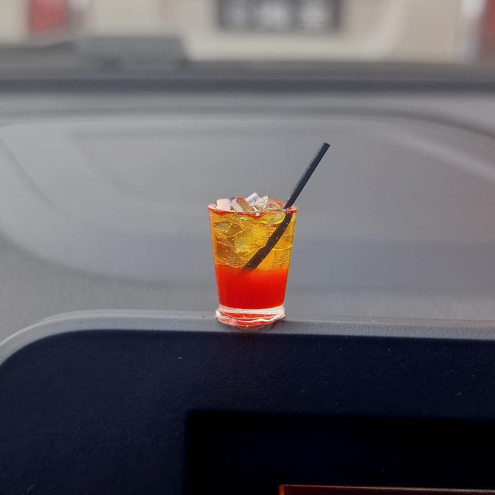Adornos de coche de la serie de café americano, decoración de la pantalla de la consola central del coche, suministros de coche, mini adornos pequeños