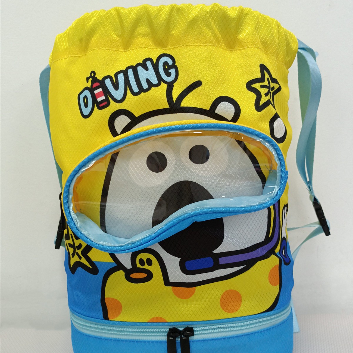 Yuelang drawstring backpack with dry and wet separation for children, outdoor travel leisure sports fitness bag