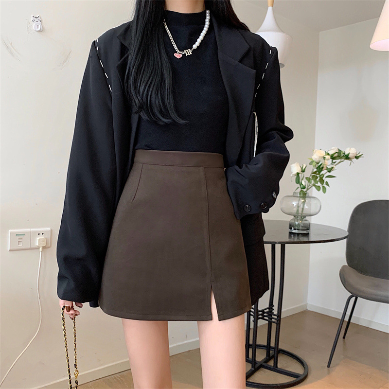Suede Split Skirt - Style 10