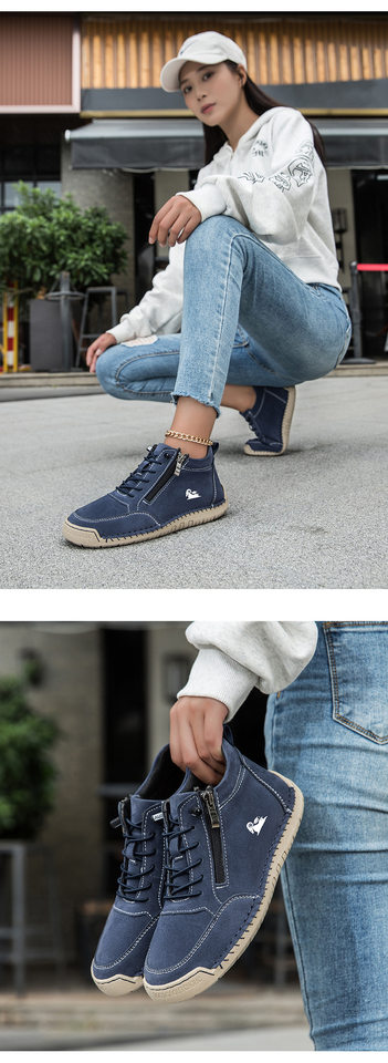 Giày lười nữ đế bệt mũi tròn may tay, da vi sợi mềm, kiểu dáng tối giản — A805 kaki, A805 màu hồng, A805 màu trắng, A805 màu vàng chi tiết 17
