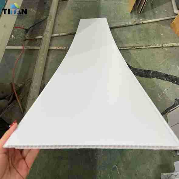 Exportación PVC fuelle plástico acero PVC techo 9mm espesor 30cm ancho transferencia blanco