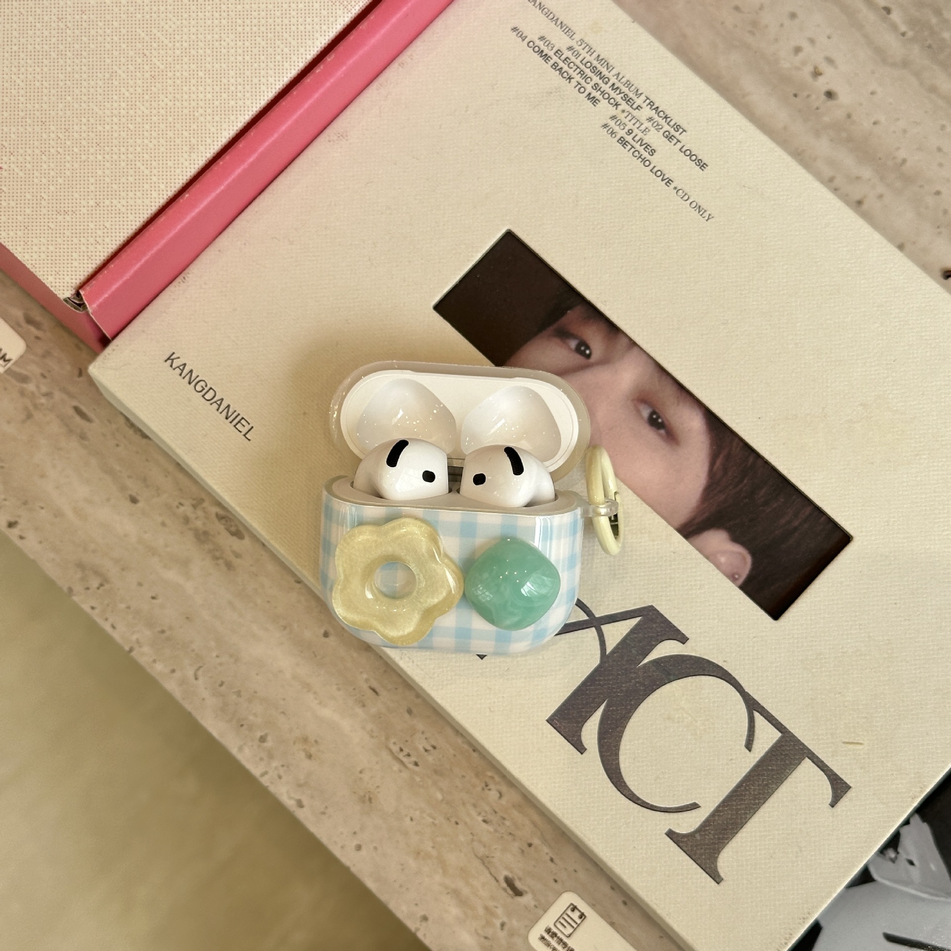 Las flores de cuadros azules frescas de verano son adecuadas para Airpods, nueva funda para auriculares inalámbricos Pro2 de 3/4 generación 1/2 generación