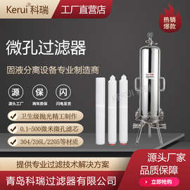 微孔过滤器生物制药原液杂质澄清过滤设备304卫生级精密膜过滤机