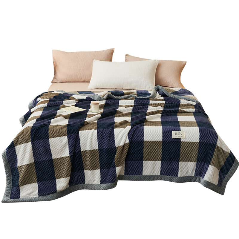 Fronteriza explosión de frijoles mantas de peluche gruesas de sofá de oficina calentamiento siesta manta manta sábanas de peluche de coral