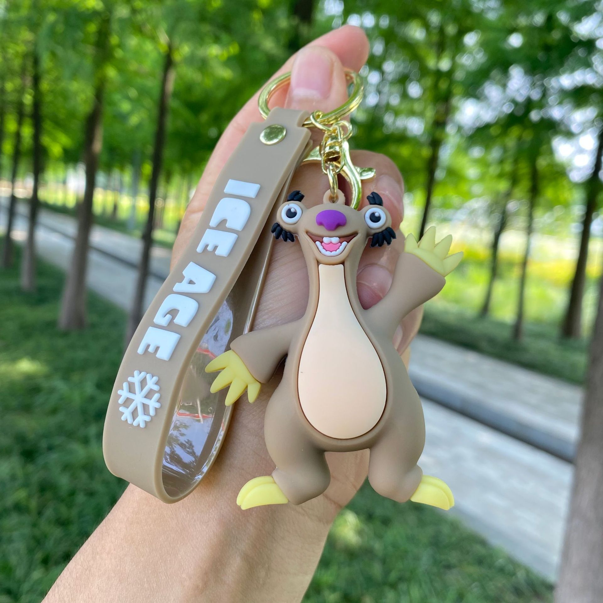 Creativo de dibujos animados Ice Age llavero lindo Mannie Sid bolsa colgante pequeño regalo al por mayor