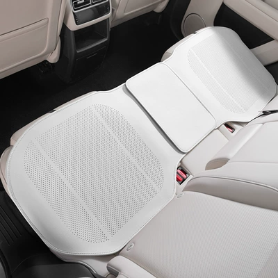 Four Seasons Pad Seat Cushion, Universal Car Seat Cushion - tesla-white-rear-three-seats-one-piece