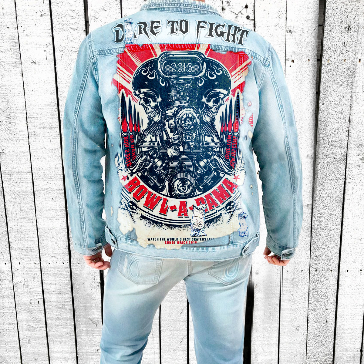 Men's Denim Jacket Round Neck Casual Printed Jacket For Autumn_voghion.com