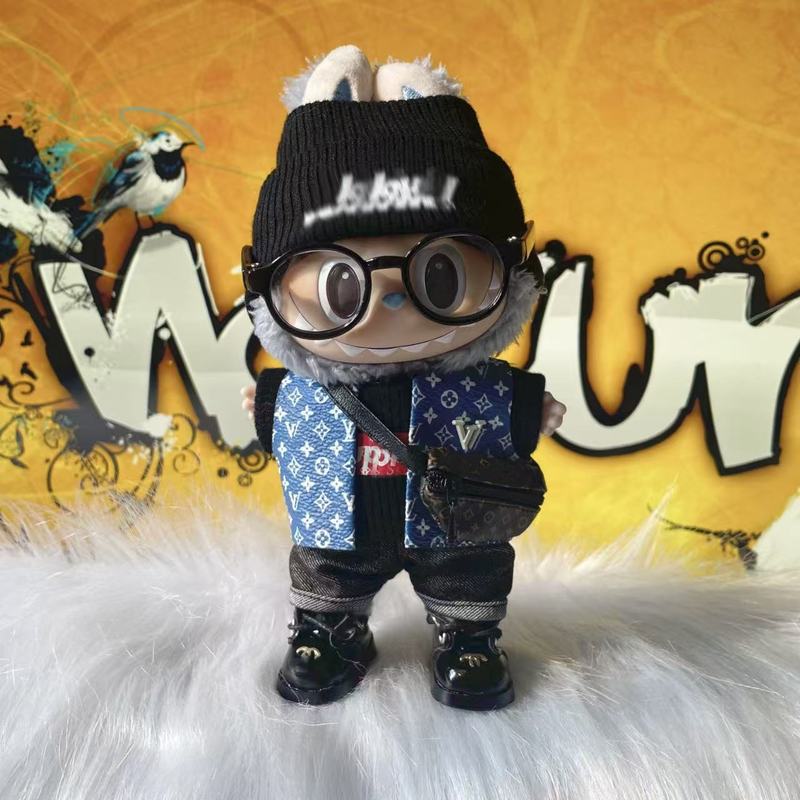 LABUBU 第一世代、第二世代、第三世代人形トレンディなブランドベビー服ショールベスト 15/17 センチメートルブラインドボックスラブブライト高級ベスト|undefined