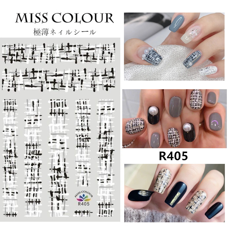 Winter Wool Chanel Nail Stickers Leopard Butterfly Quail Eggshell Nail Stickers Cow Nail Decals