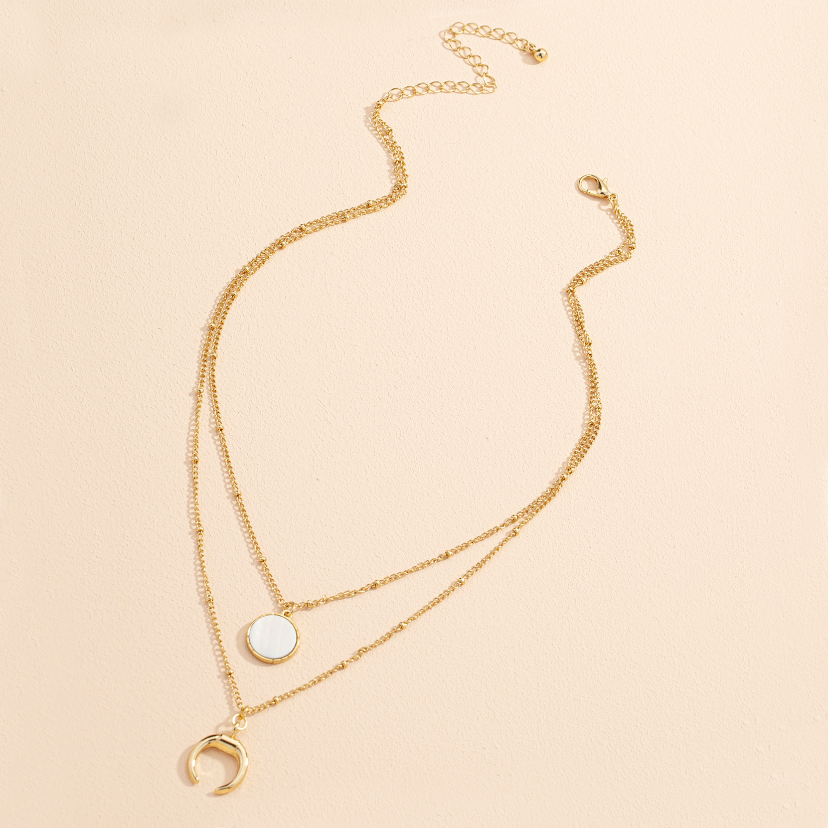 simple moon pendant necklace