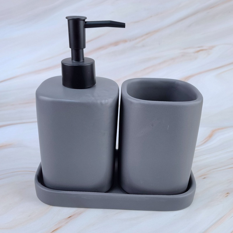 Baño de color sólido conjunto de lavar taza de viaje de cuatro piezas doble hogar de cuatro piezas conjunto de lavandería doméstica almacenamiento image 6
