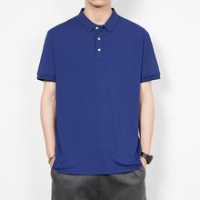 男短袖T恤衬衫领男夏季POLO衫潮牌翻领短袖冰丝棉POLO衫高品质
