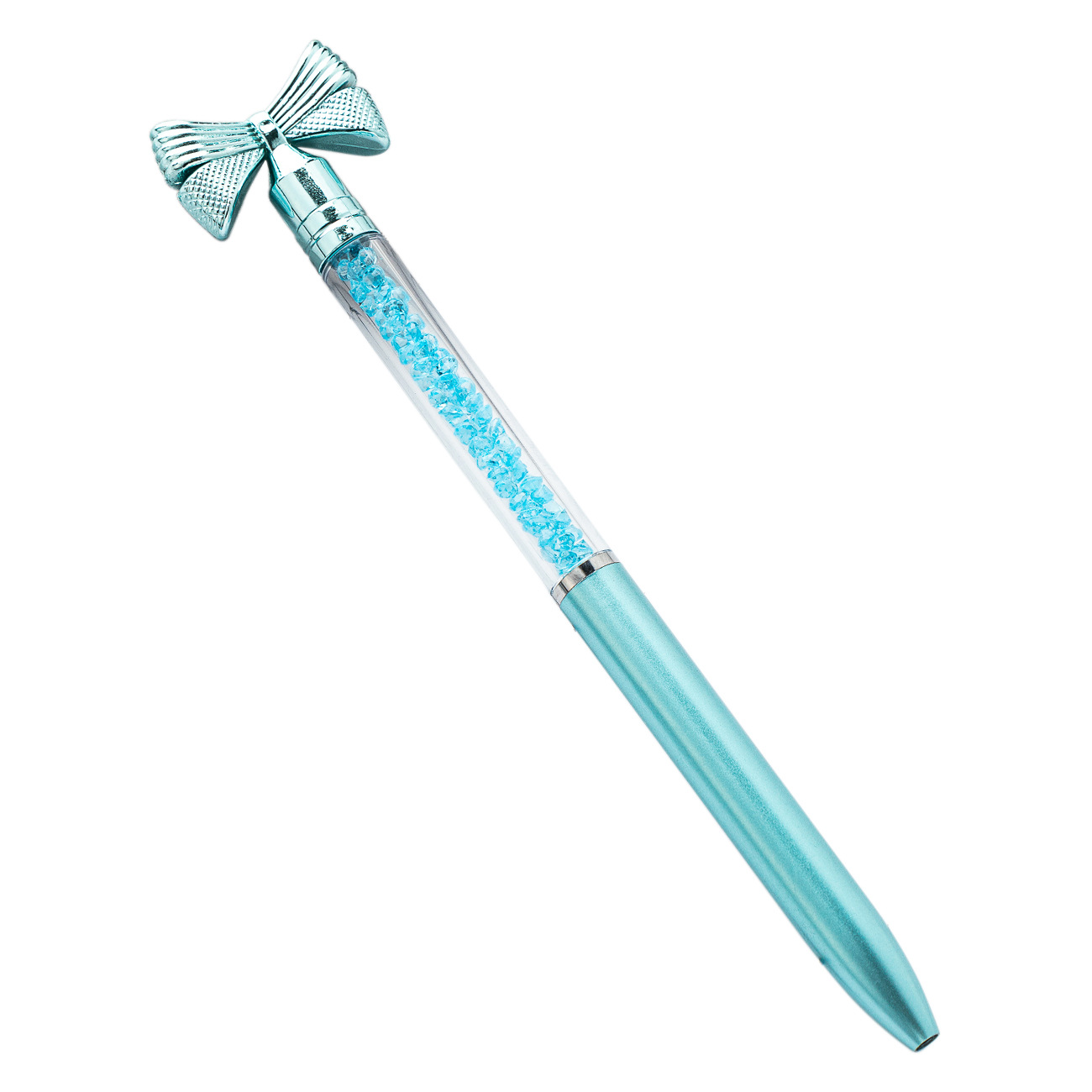 Spot Pluma de lazo de plástico Bolígrafo de regalo publicitario giratorio Bolígrafo de regalo logotipo imprimible Bolígrafo de cristal multicolor creativo