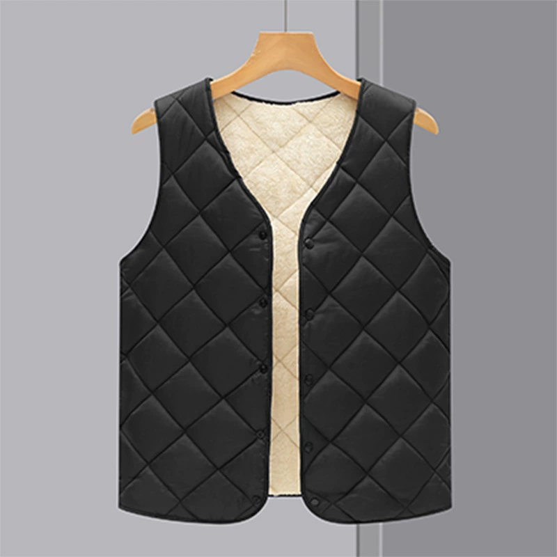 2024 новый средний и пожилой хлопчатобумажная одежда осенью и зимой с пуховым хлопком жилет мужской толстый толстый теплый жилет