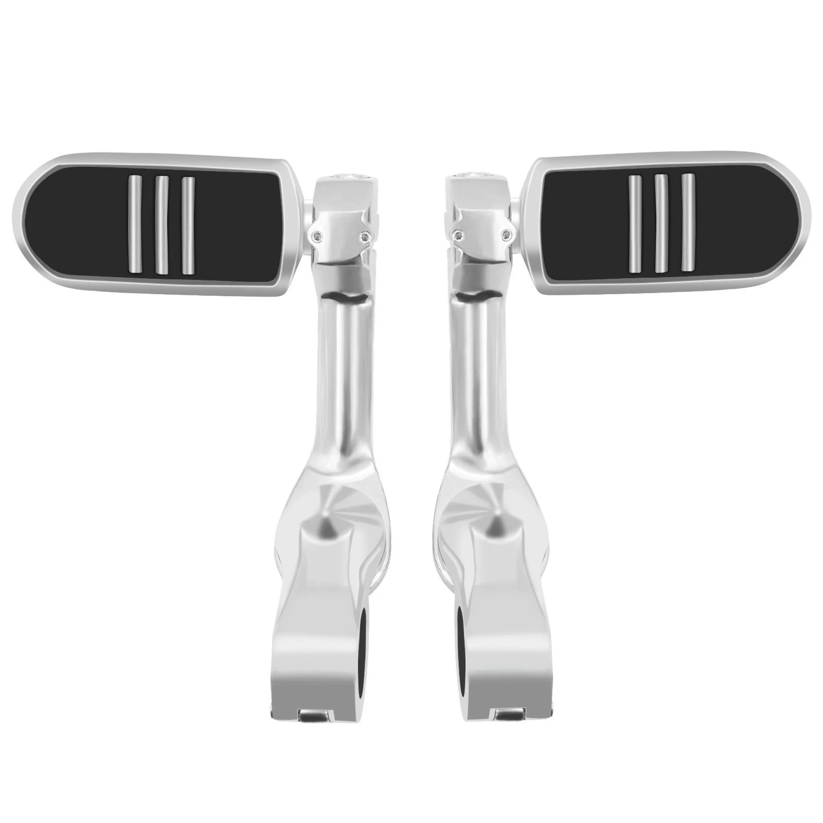 for Harley — Ha Lei Motorcycle pedals - long-three-horizontal-foot-pegs-electroplated