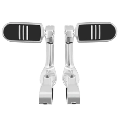Bumper Pedal Cruise Pedal — Motorcycle pedals - long-three-horizontal-pedals-electroplated