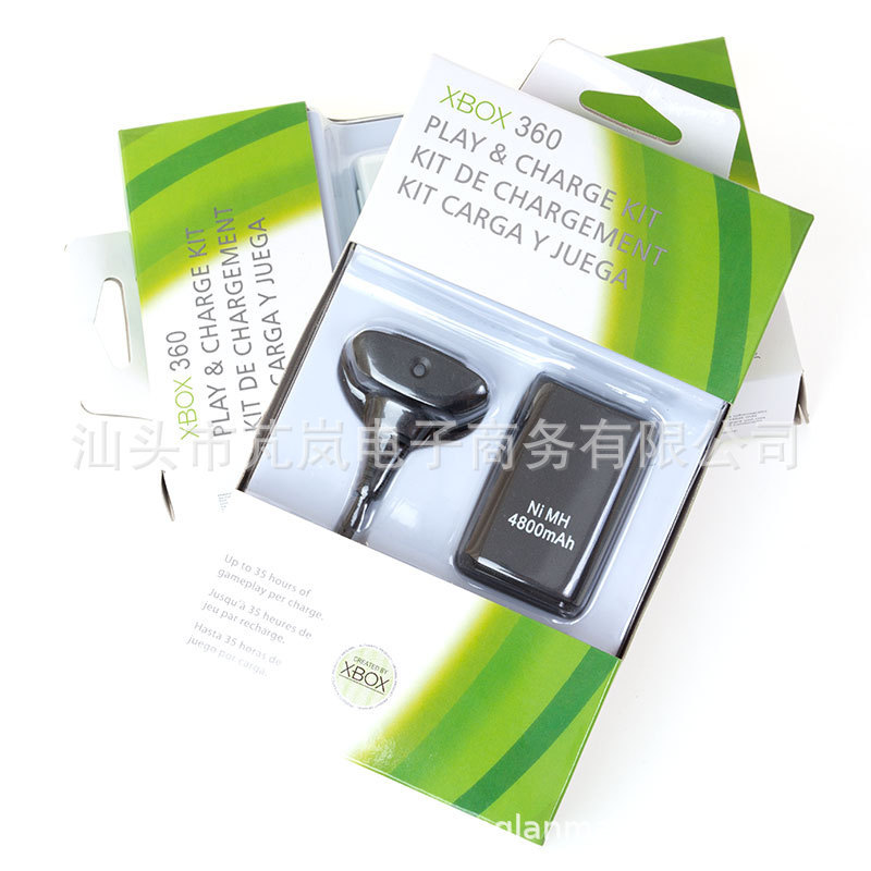 Xb360 Battery 2-in-1 Battery X360Slim Controller Charging Cable Xb360 Controller Battery Set