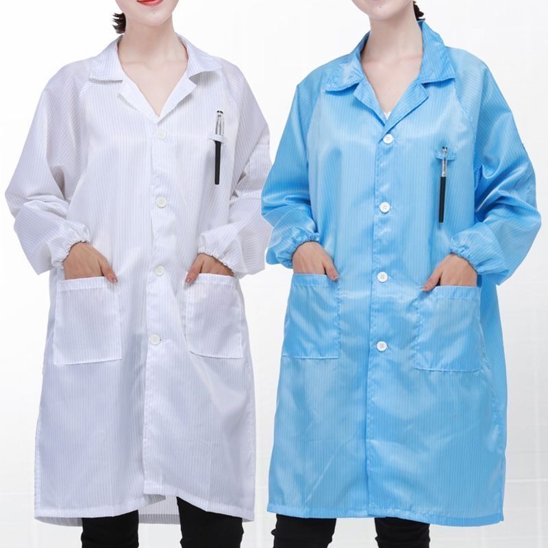 静电衣服防尘无尘工作服电子厂蓝色白色车间男女防静电大褂防护服|undefined