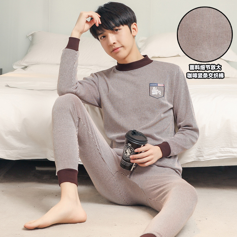 Ropa de otoño juvenil pantalones largos conjunto de ropa interior para niños medianos y grandes niños y niñas suéter de algodón niñas suéter línea conjunto de pantalones