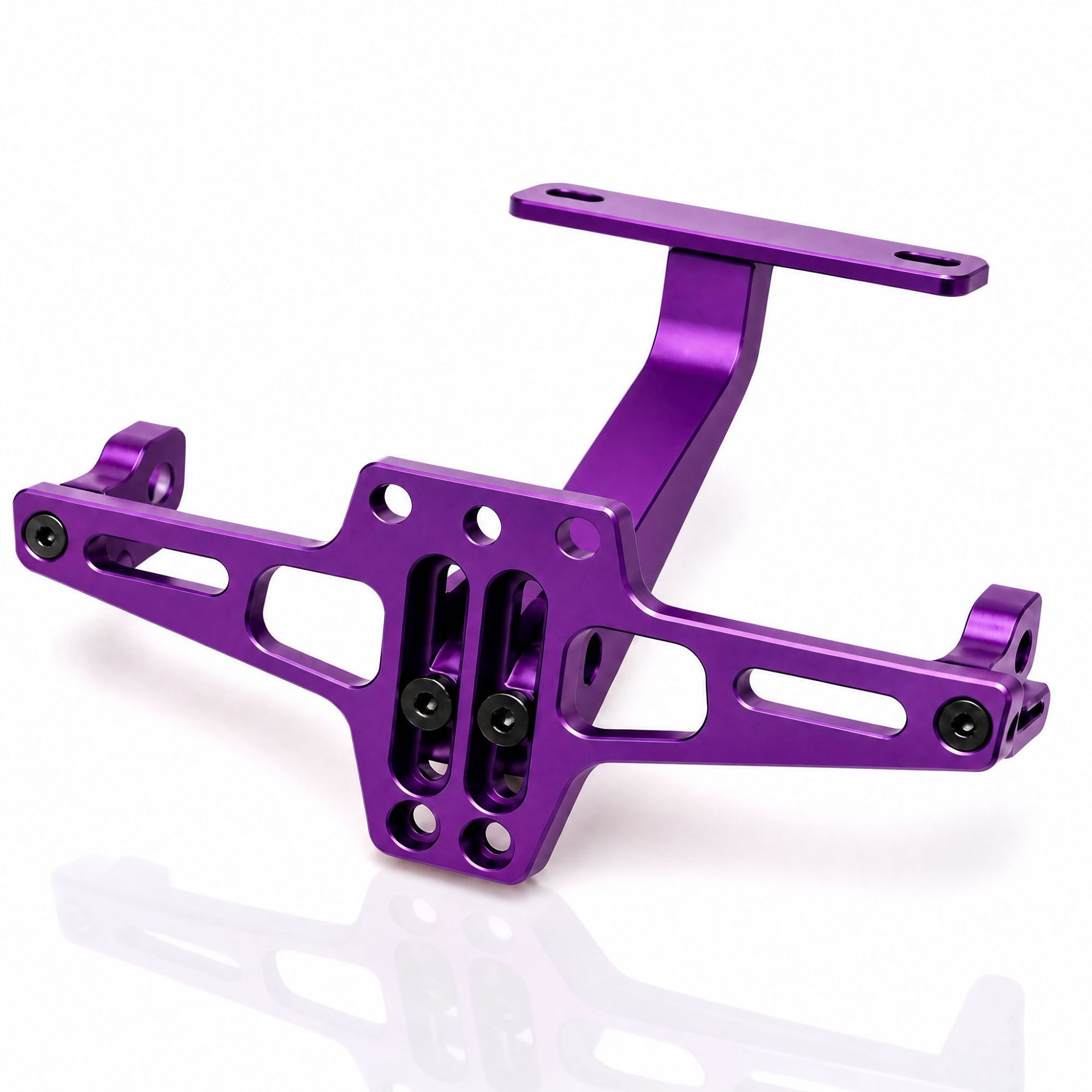 Motorcycle and aircraft rear license plate bracket, adjustable support bracket, CNC aluminum alloy universal car rack, modified electric vehicle accessories