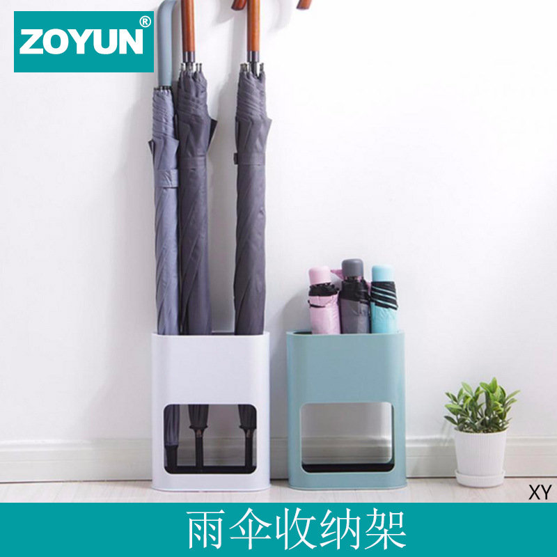 日式入户家用置伞架壁挂收纳柜架门后雨伞桶免打孔放伞置物架门口
